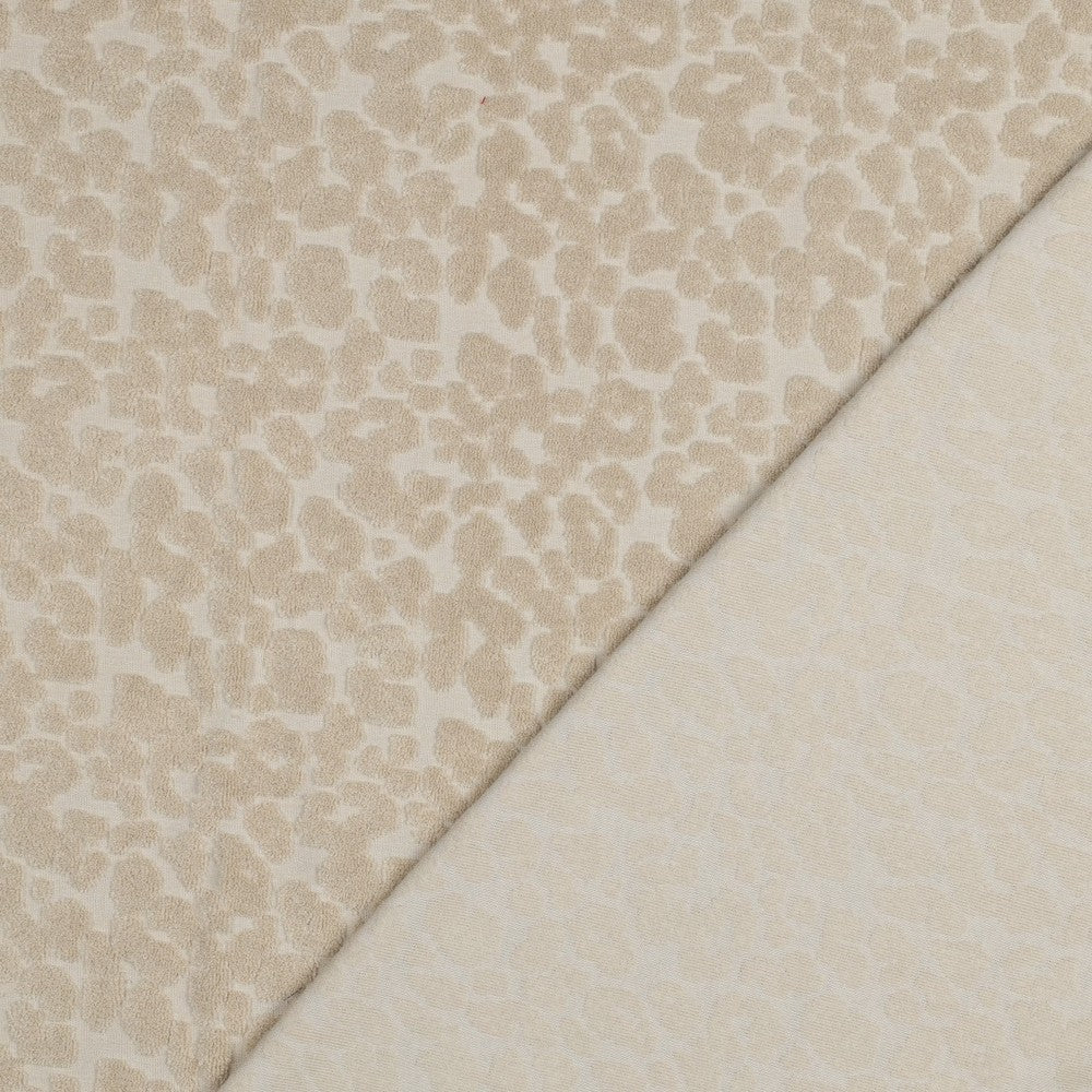 Baumwoll Frotteestrick Leo Beige