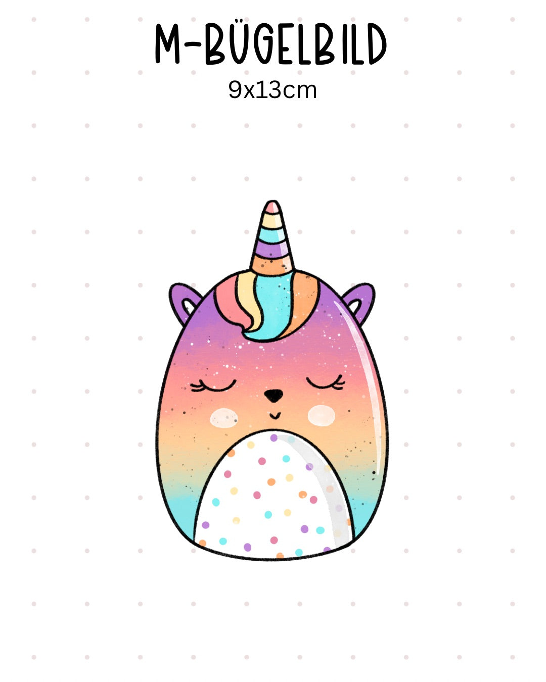 M-Bügelbild Flauschis Unicorn