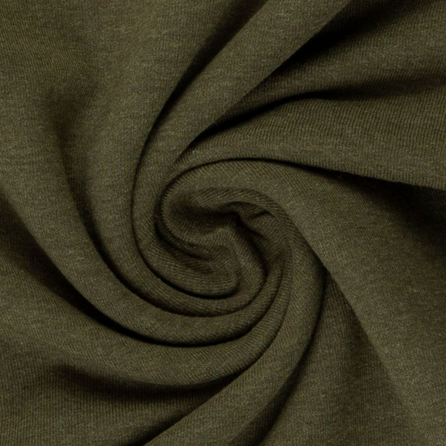 French Terry Khaki meliert