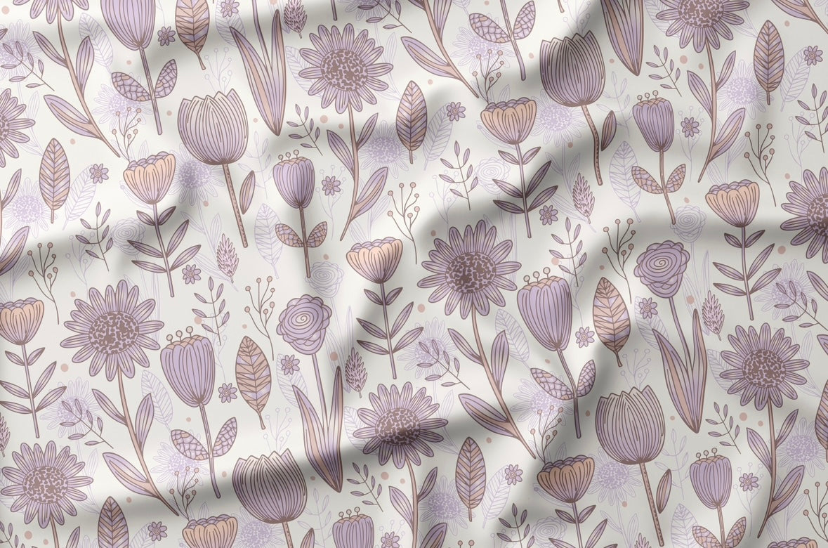 Jersey Flower Art Soft Purple - Vorbestellung