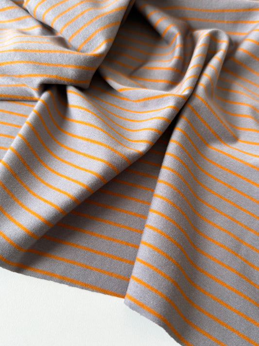 Light Softjersey Stripes Warmgrau