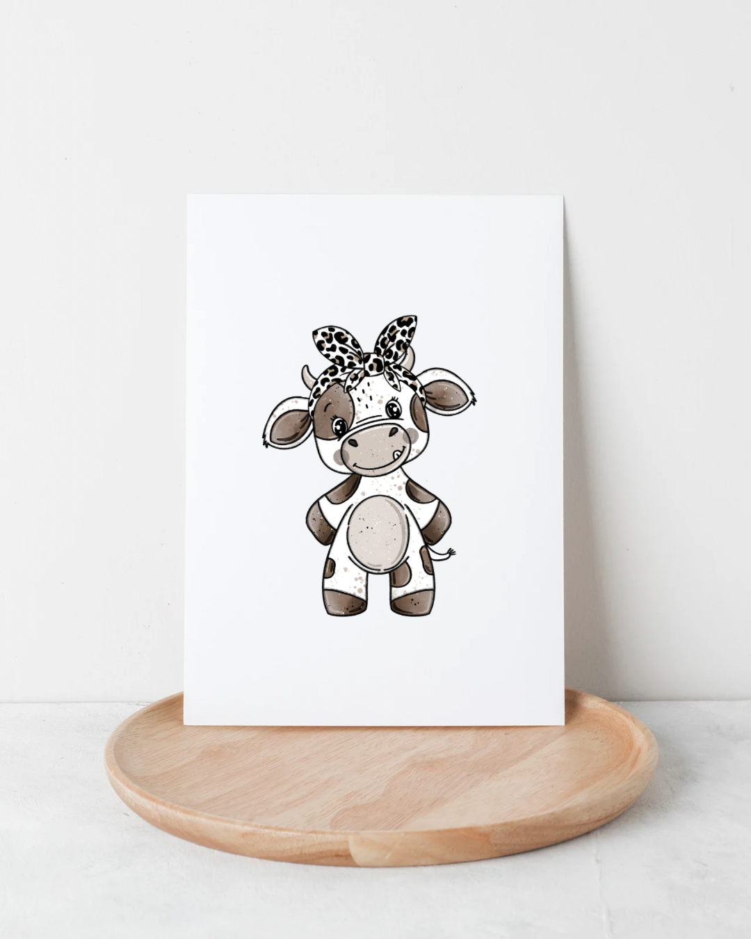 Bügelbild Kuh Moo Girl Brown