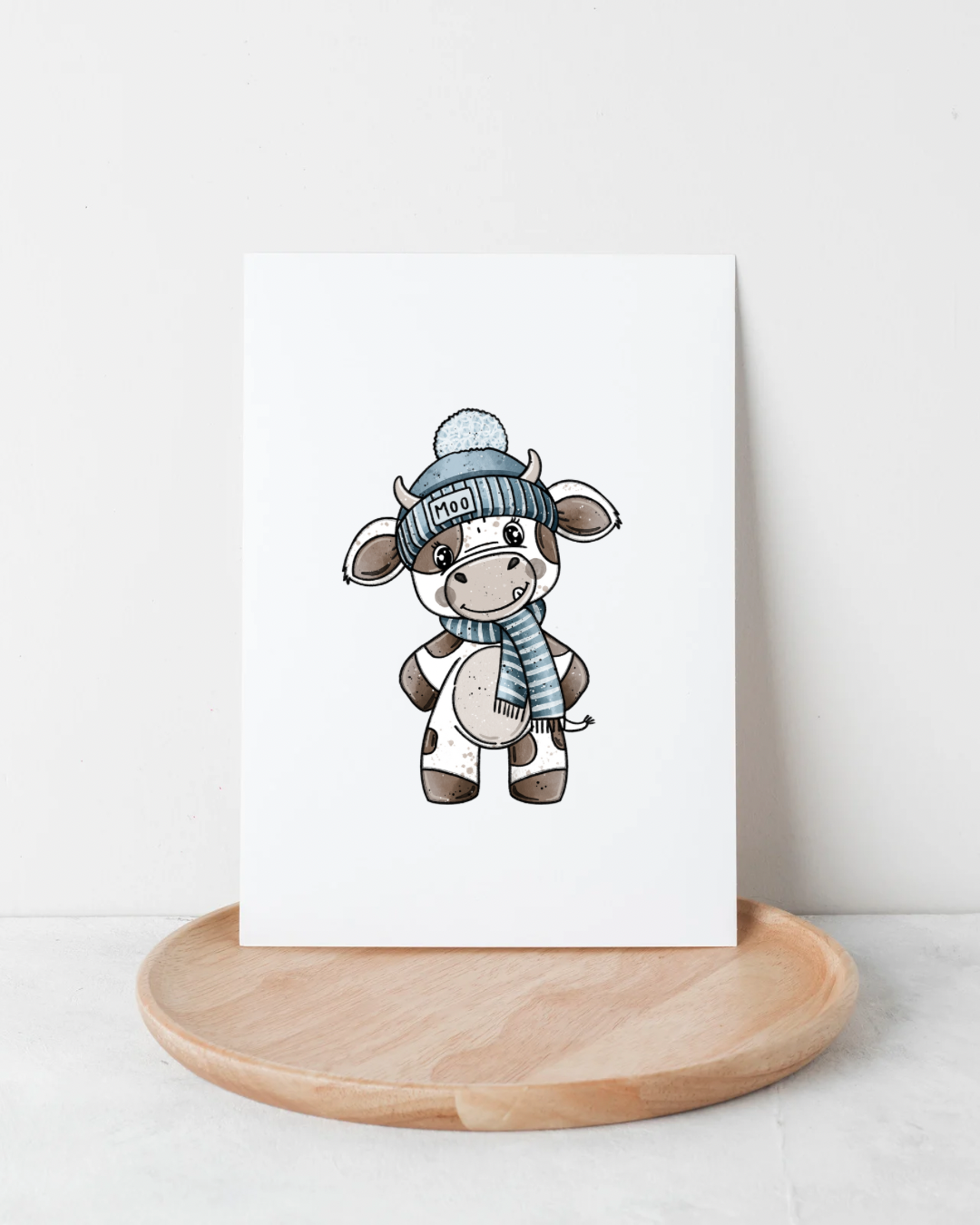 Bügelbild Kuh Moo Boy Brown