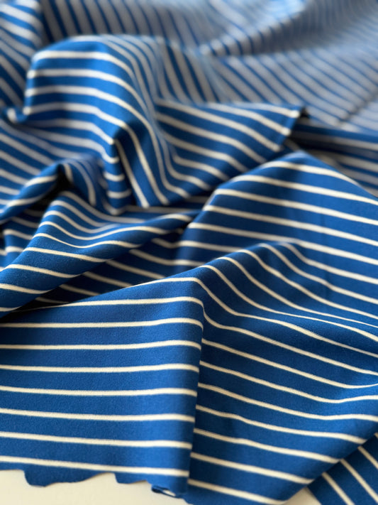 Light Softjersey Stripes Blau