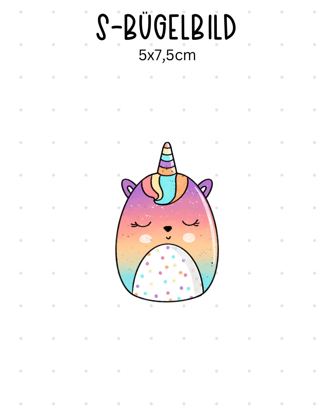 S-Bügelbild Flauschis Unicorn