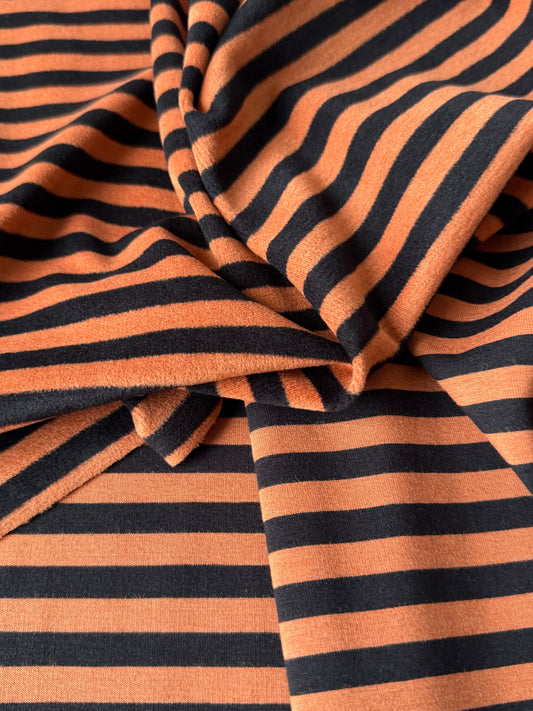 Softjersey Stripes Schwarz Orange