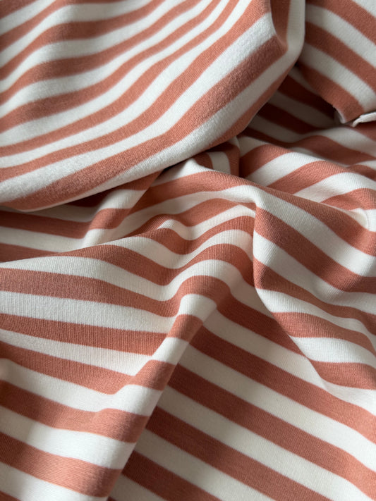 Softjersey Stripes Rauchrosa