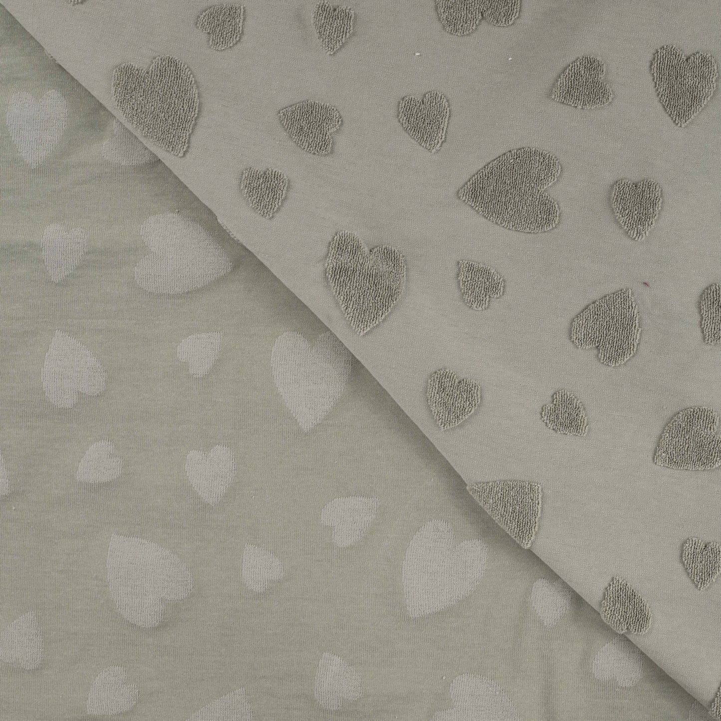 Frotte Herzen Jacquard Khaki