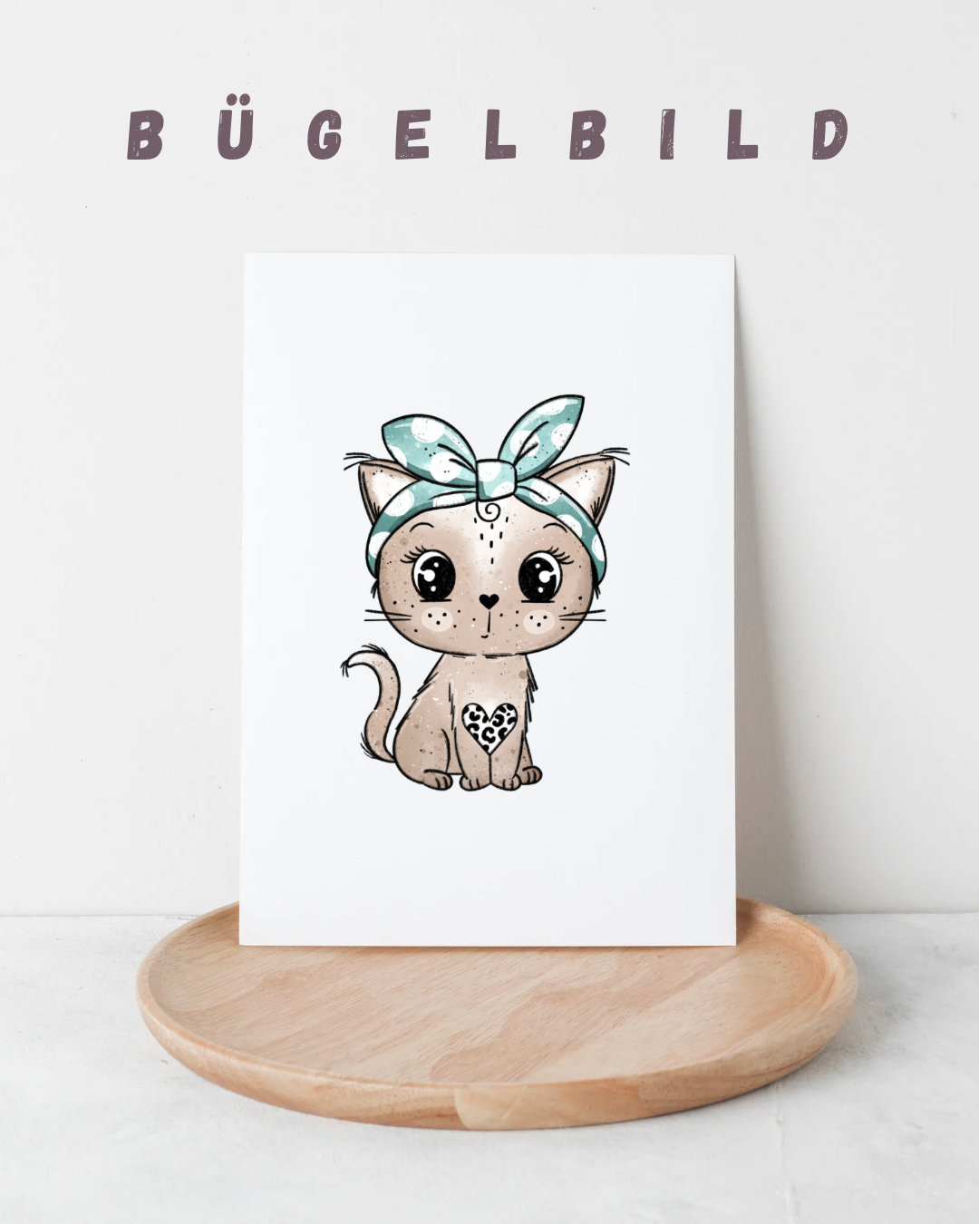 Bügelbild Kitty Mint