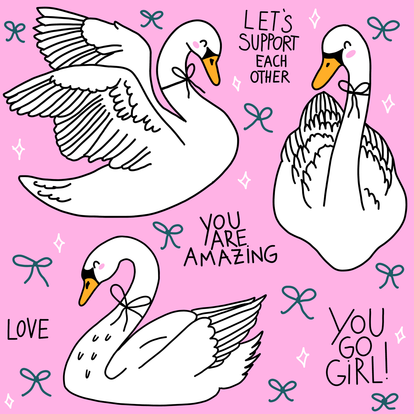 French Terry "Let`s Support Eachother" - Vorbestellung