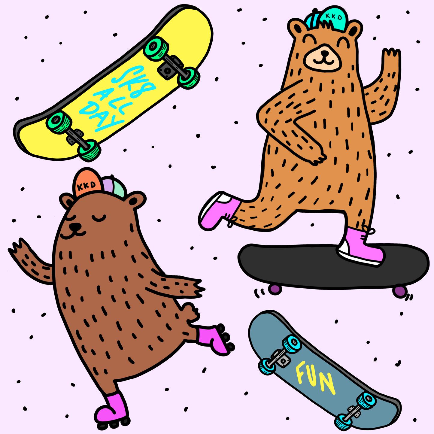 French Terry "Skate Bär" - Vorbestellung