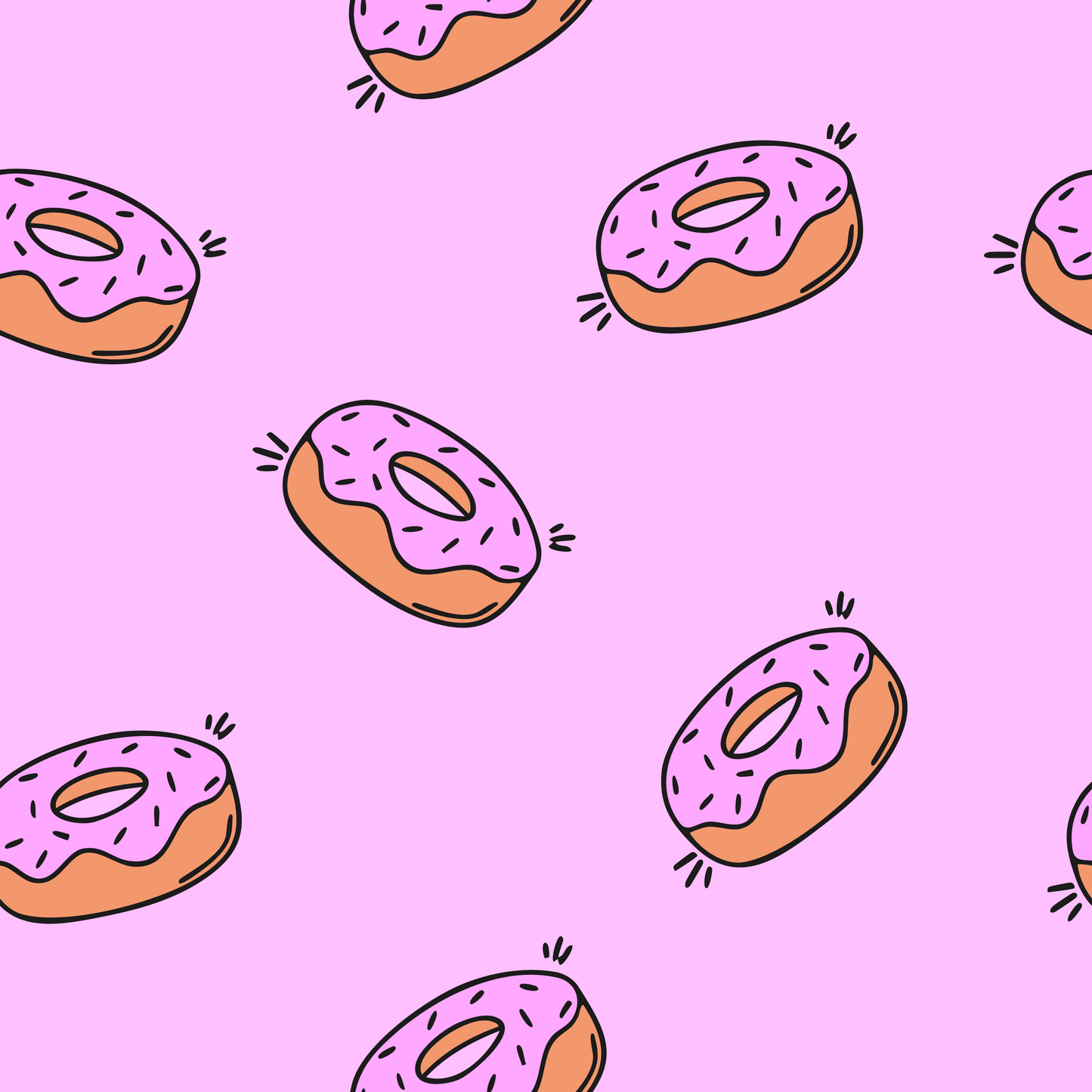 Reststück Canvas Donuts Rosa 50cm