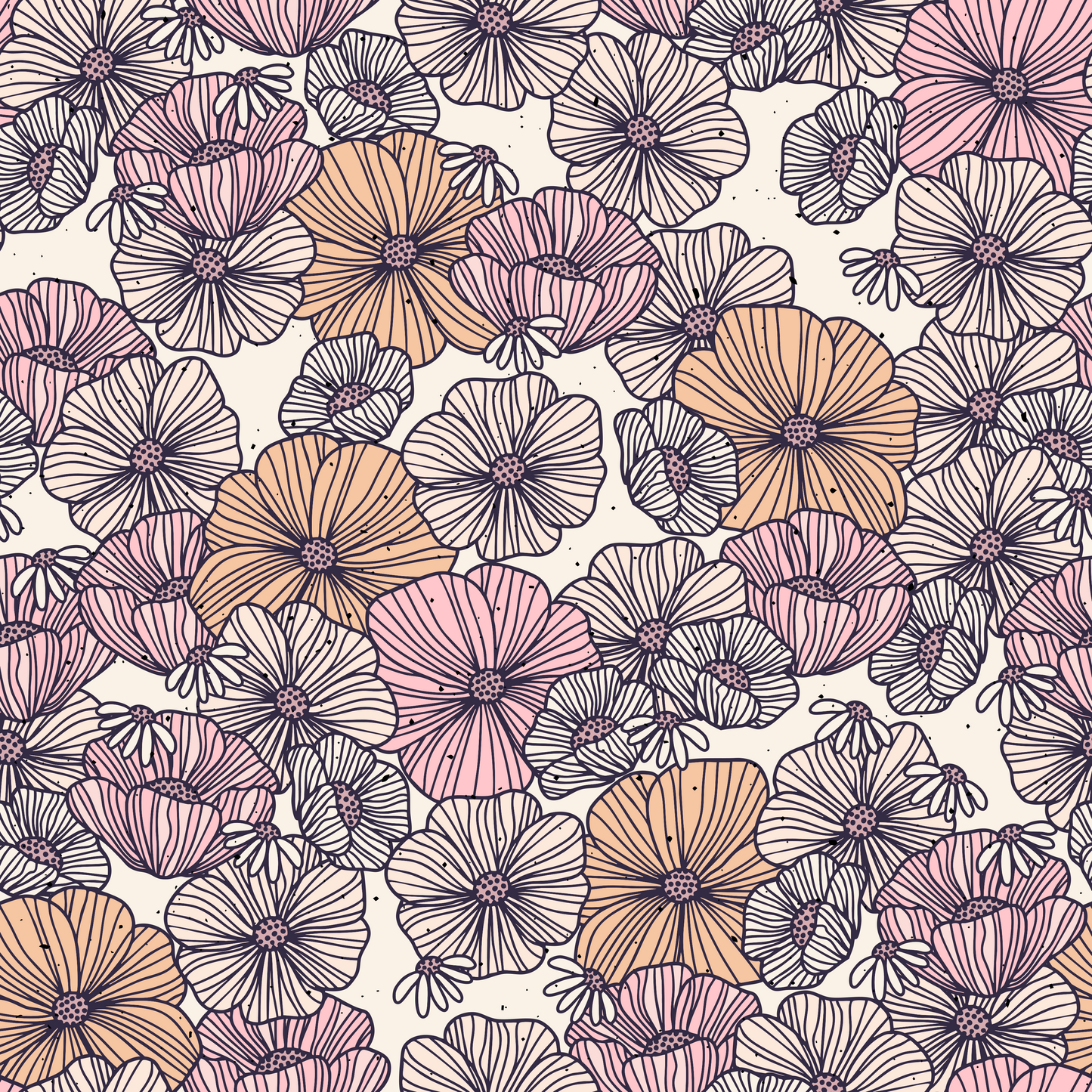 Reststück Jersey Blooming Pastell 50cm