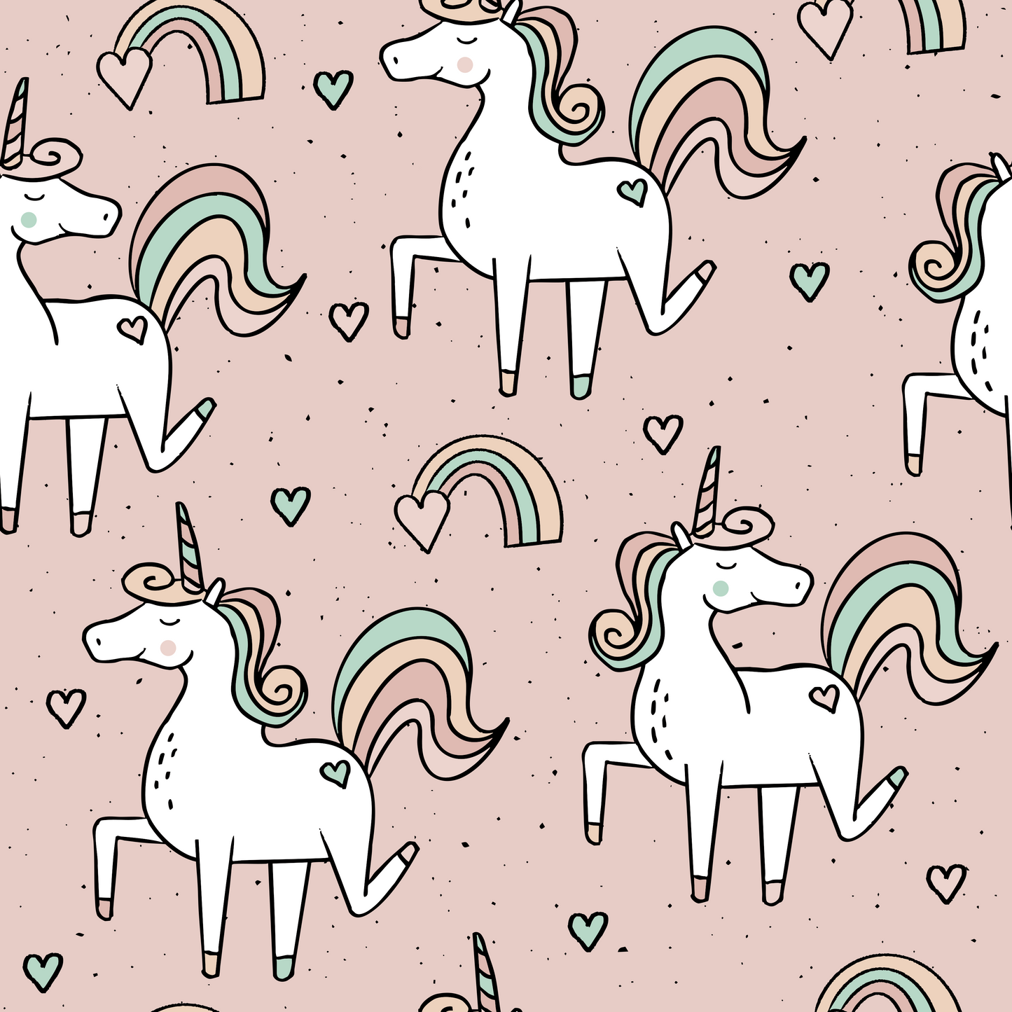 Bio French Terry Einhorn Blush - Vorbestellung