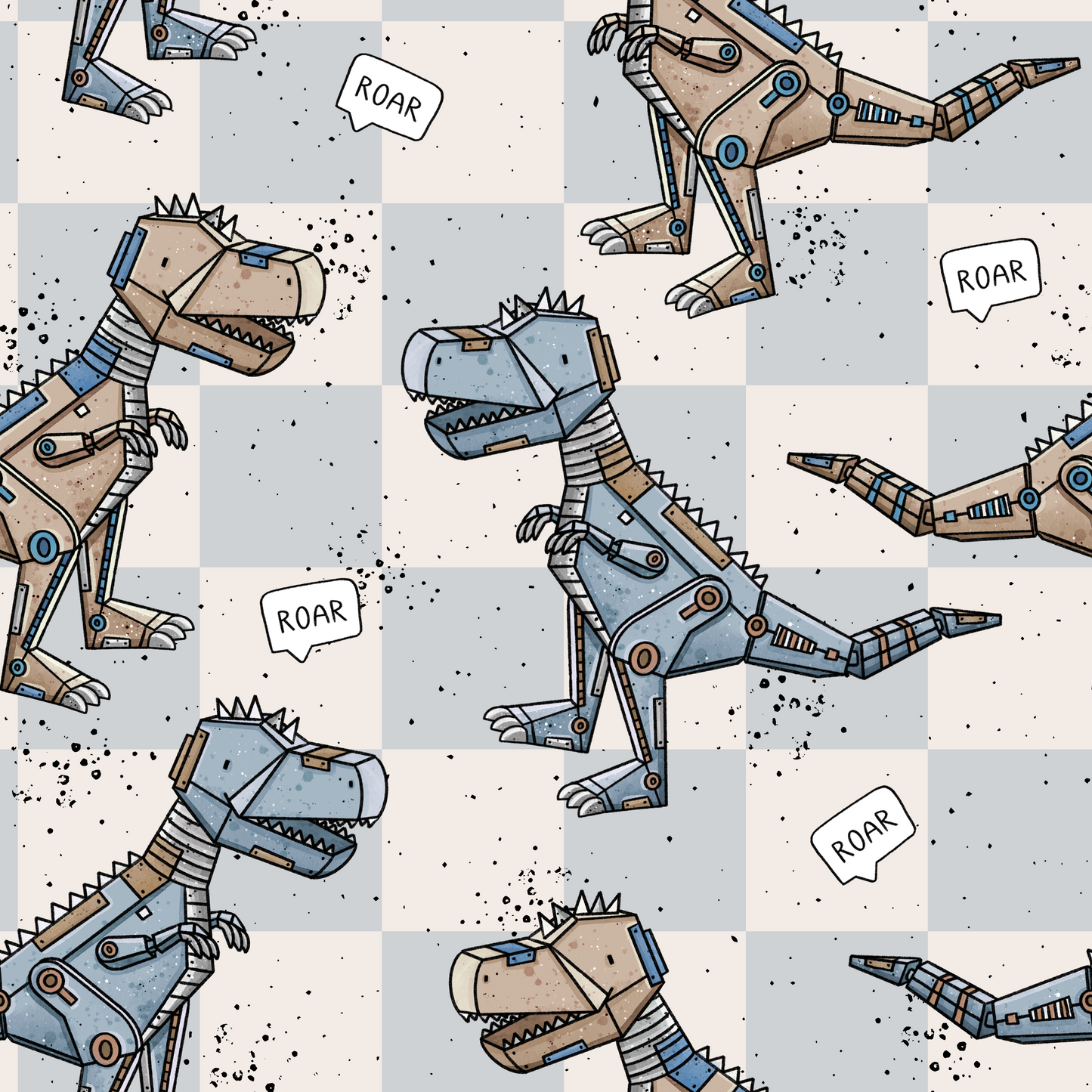 Canvas Robo Rex Checker