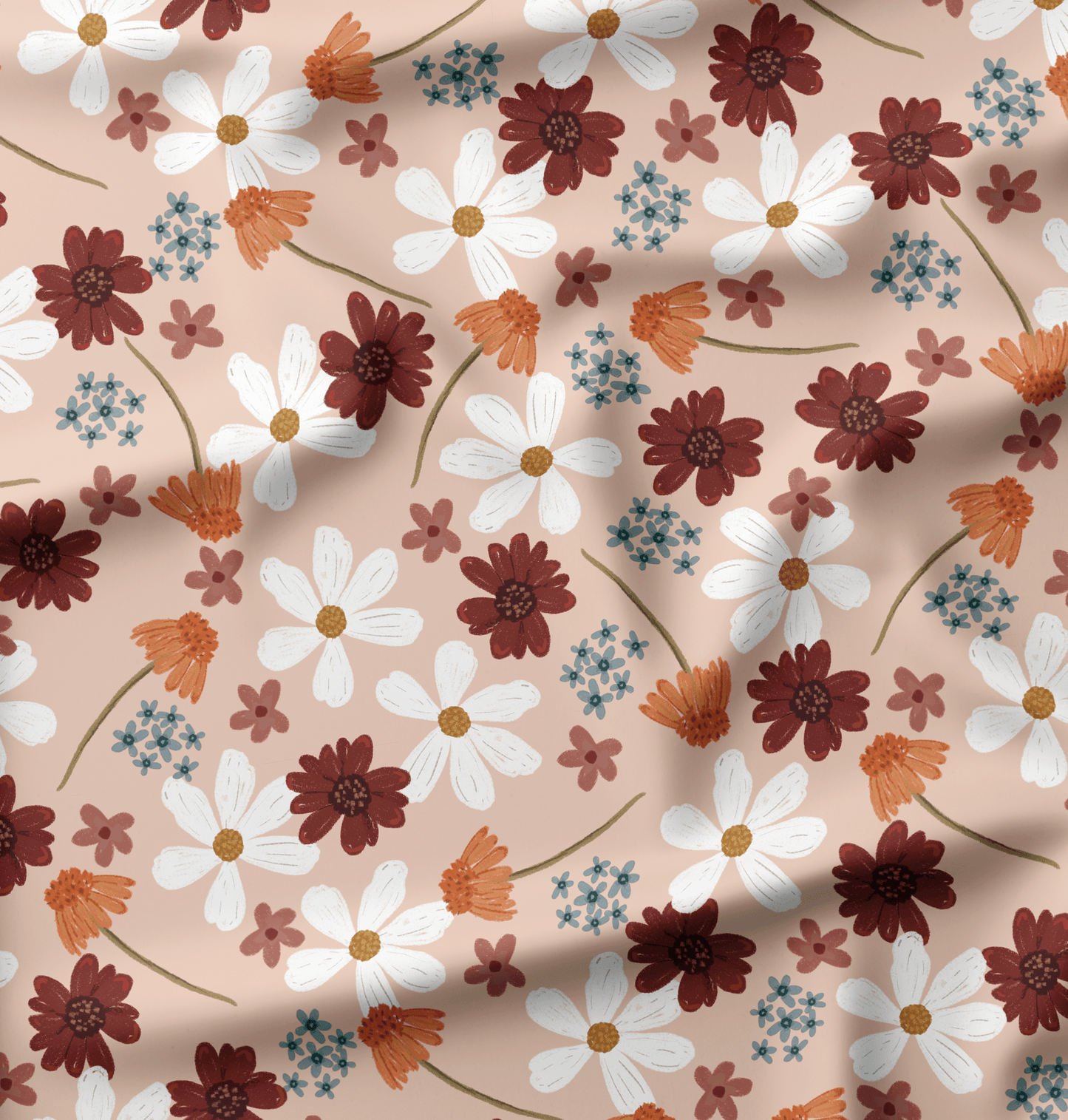 French Terry Wildblumen