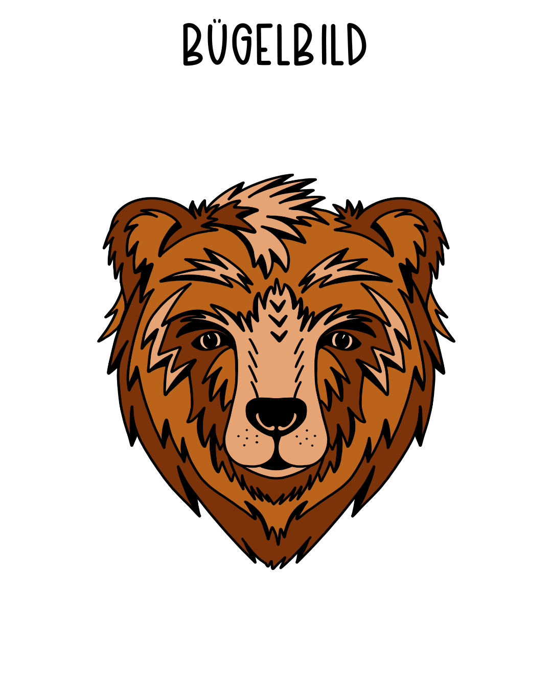 Bügelbild Bear Roar Braun - Benny & Jenny