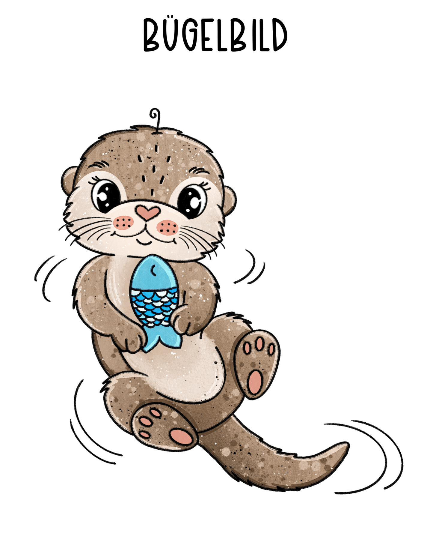 Bügelbild Otterchen Blau - Benny & Jenny