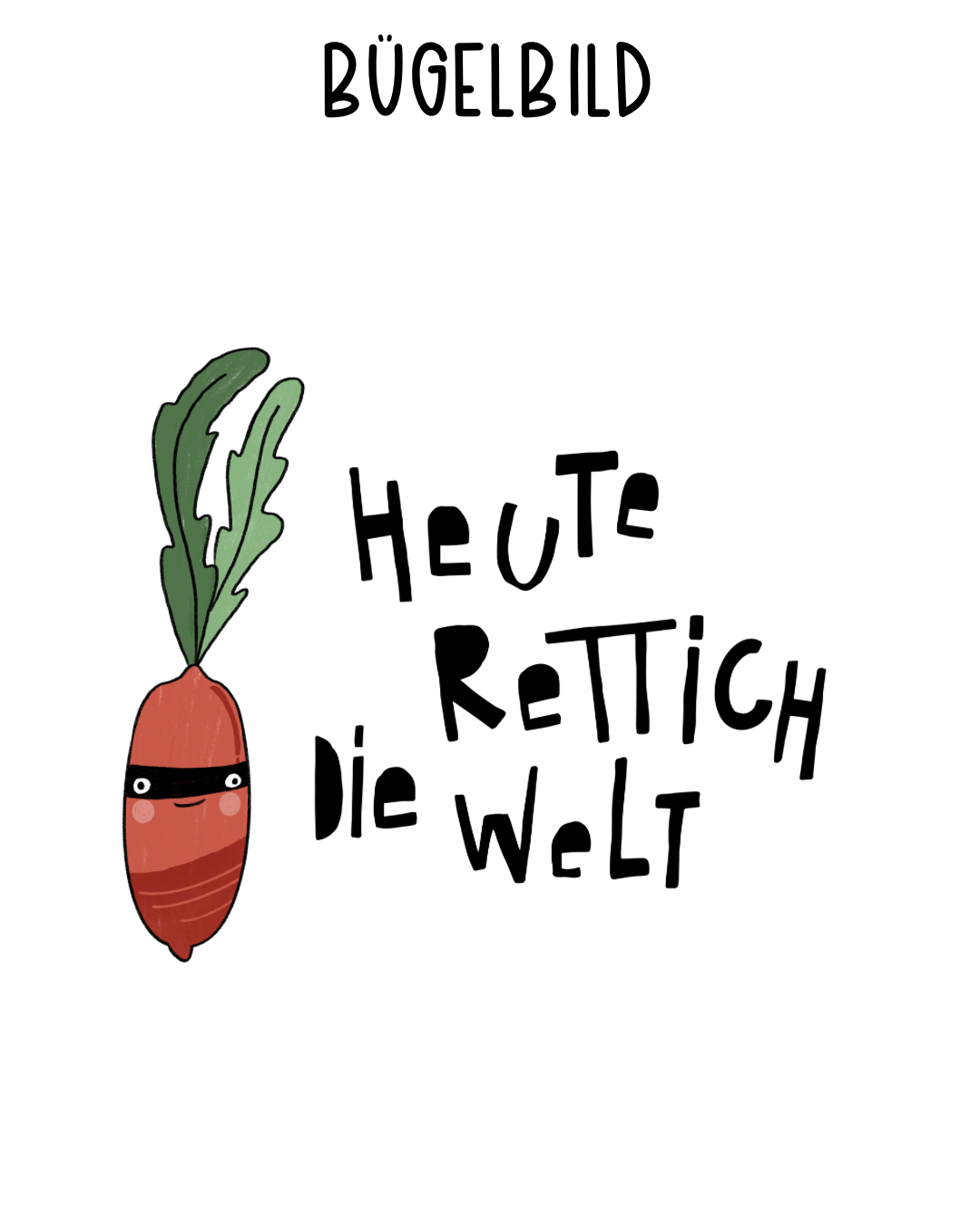 Bügelbild Rettich Rot - Benny & Jenny