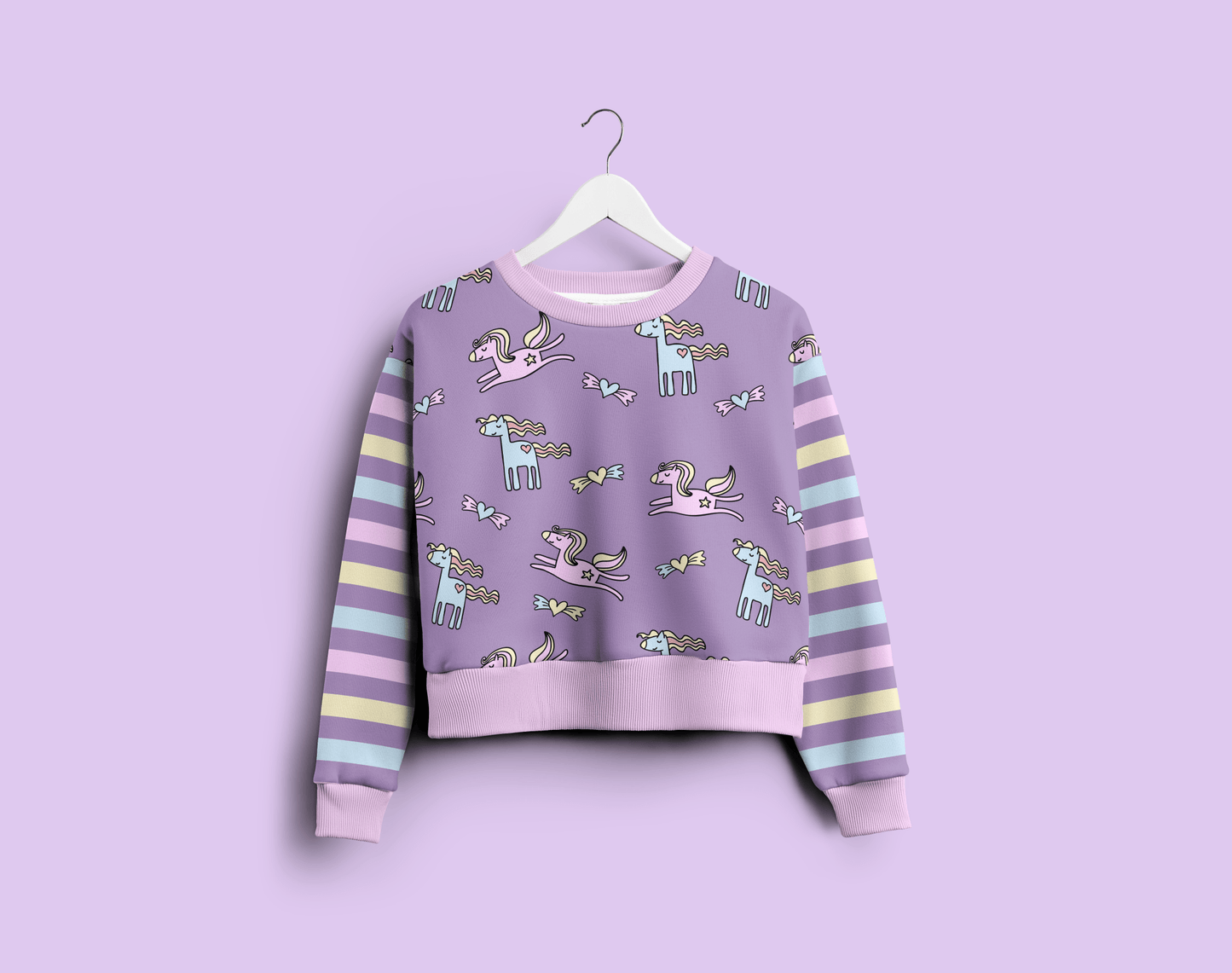 Kombi Pferdchen Stripes Purple - Vorbestellung - Benny & Jenny