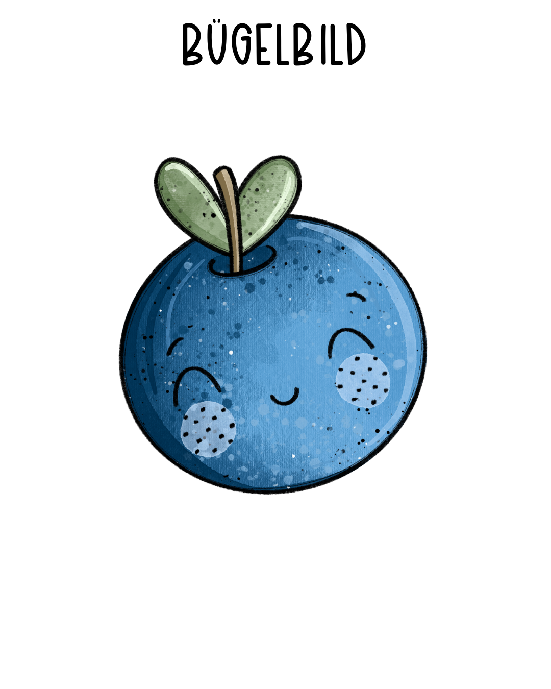Bügelbild Blaubeere