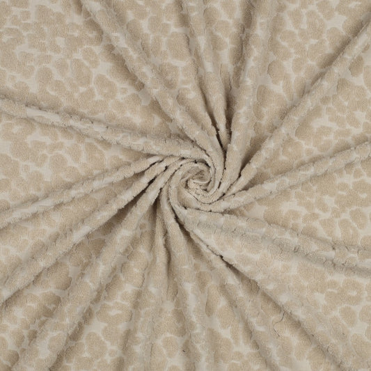 Baumwoll Frotteestrick Leo Beige