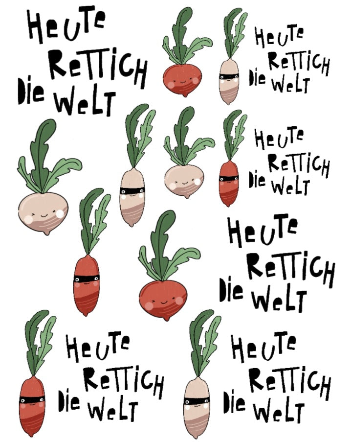 Rub-on Sticker „Rettich“