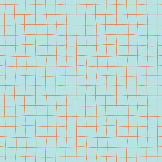French Terry Wild Mini Grid Mint - Vorbestellung