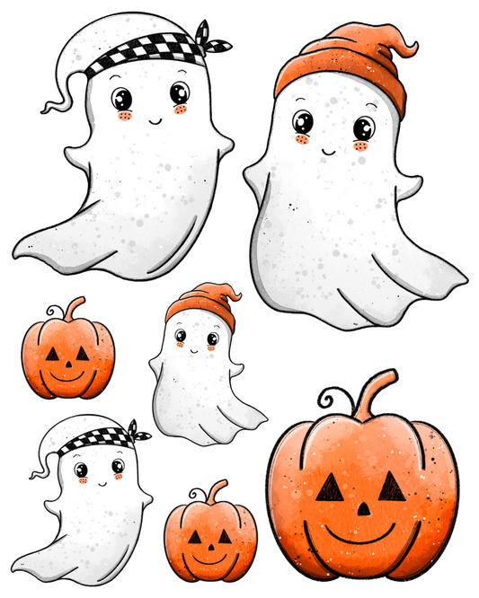 Rub-on Sticker „Halloween Orange"
