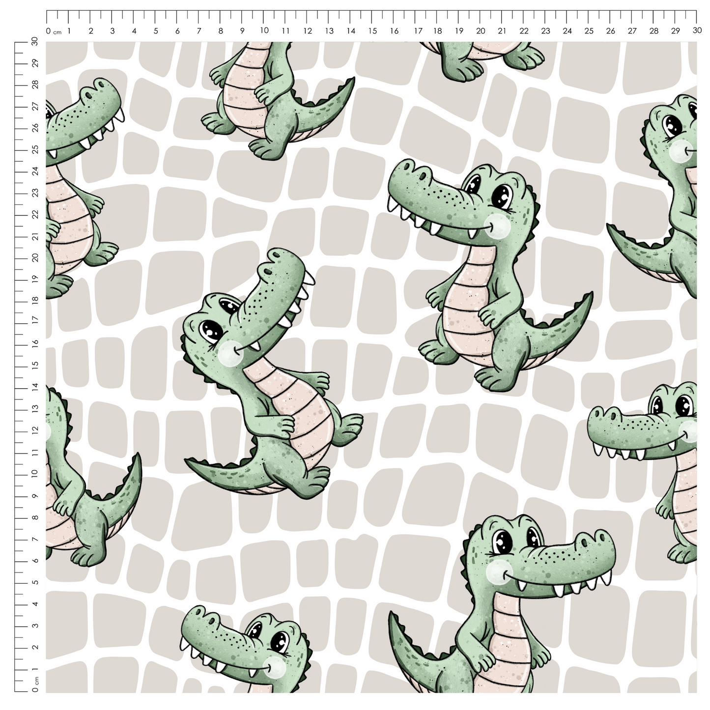 French Terry Krokodil Beige