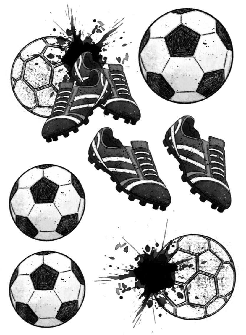 Rub-on Sticker „Fußball“