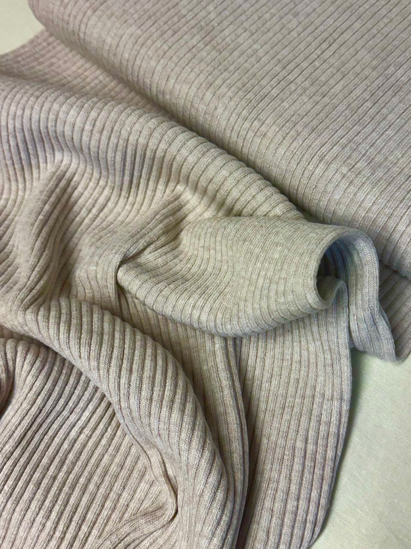 Heavy Rib Bündchen Beige meliert