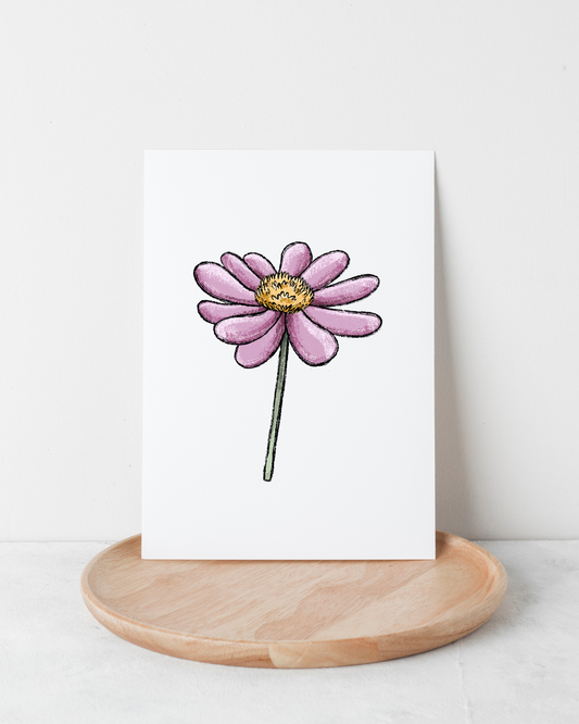 Bügelbild Wiesenblümchen Pink