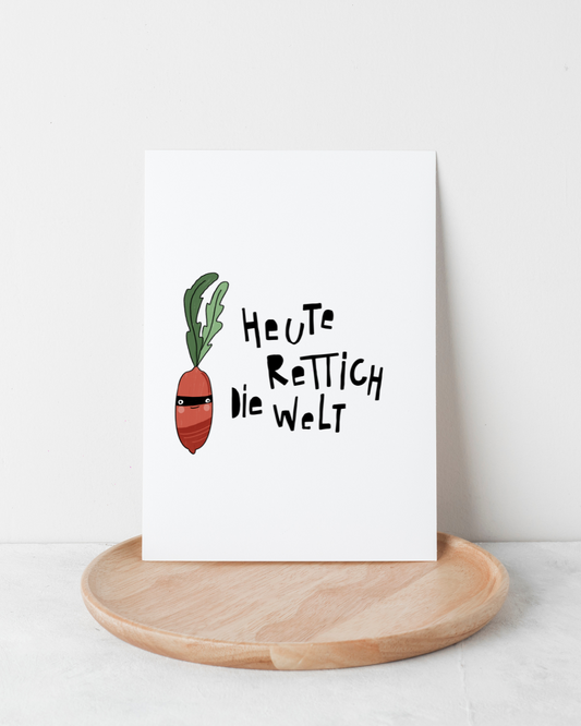 Bügelbild Rettich Rot