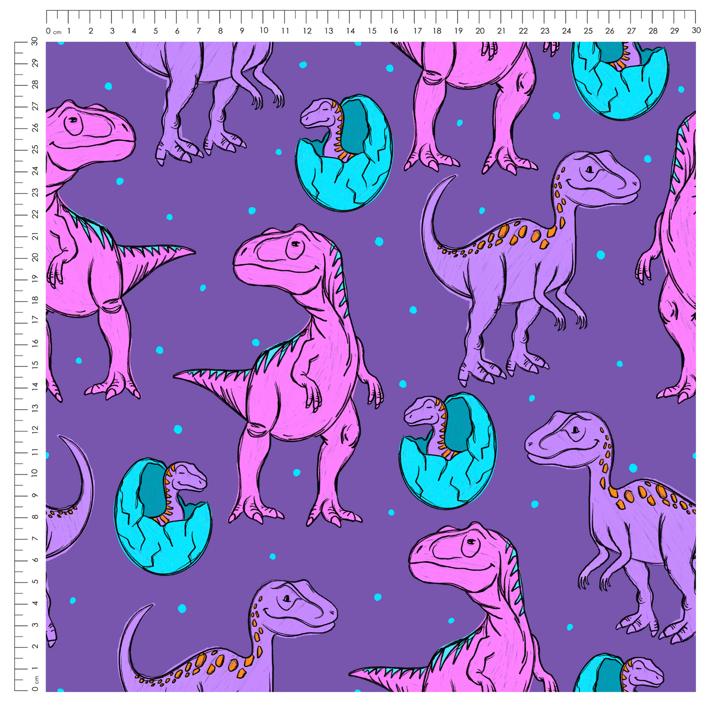 French Terry Raptor Scratch Lila - Vorbestellung
