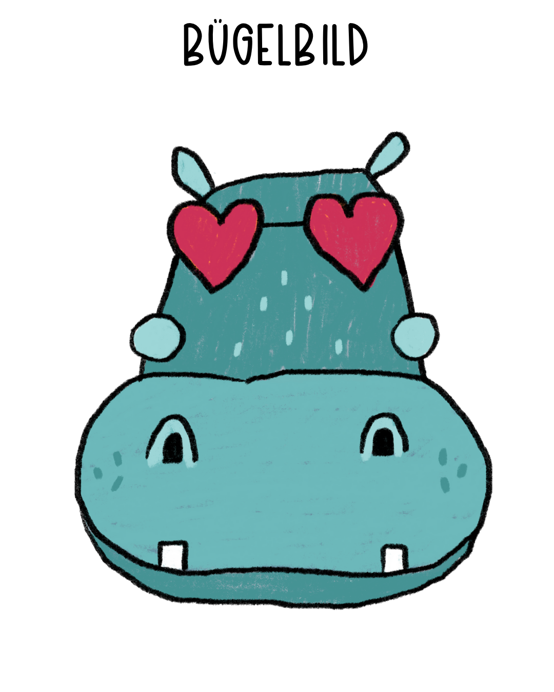 Bügelbild Hippo