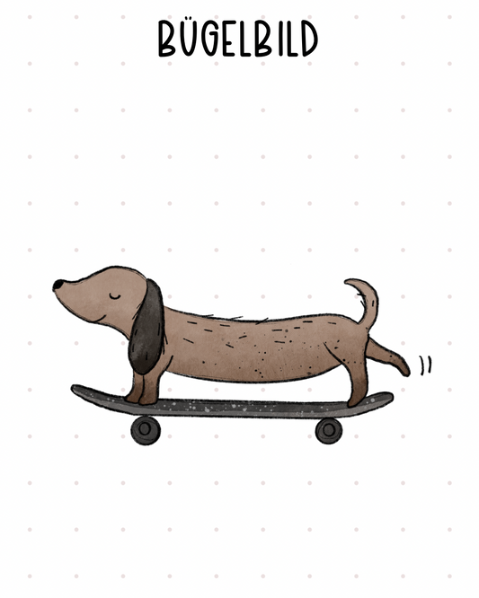 Bügelbild Skate Dog 1