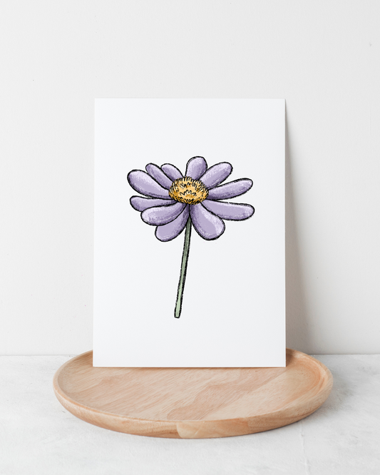Bügelbild Wiesenblümchen Lila
