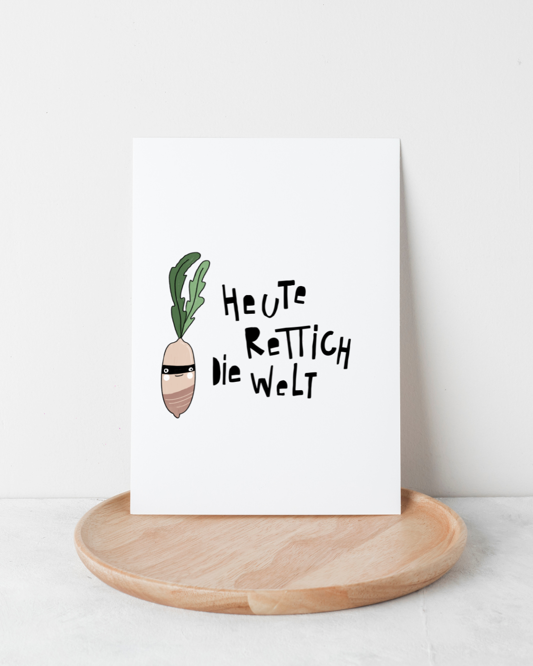 Bügelbild Rettich Beige