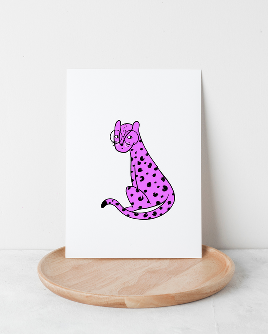Bügelbild Lila Leo Pink 1