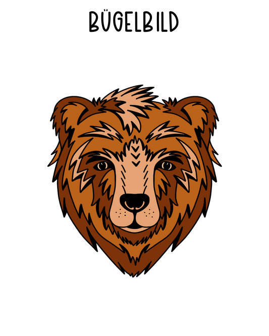 Bügelbild Bear Roar Braun