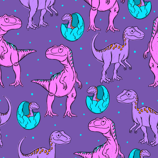 French Terry Raptor Scratch Lila - Vorbestellung