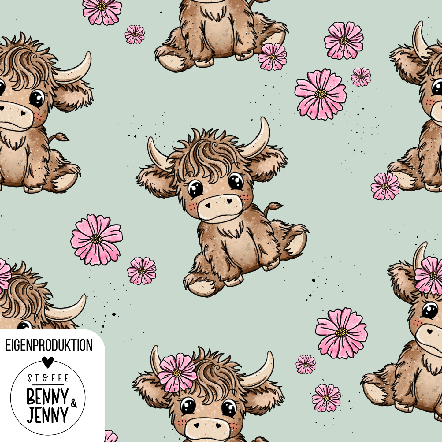 Bio French Terry Highland Cowie Girl