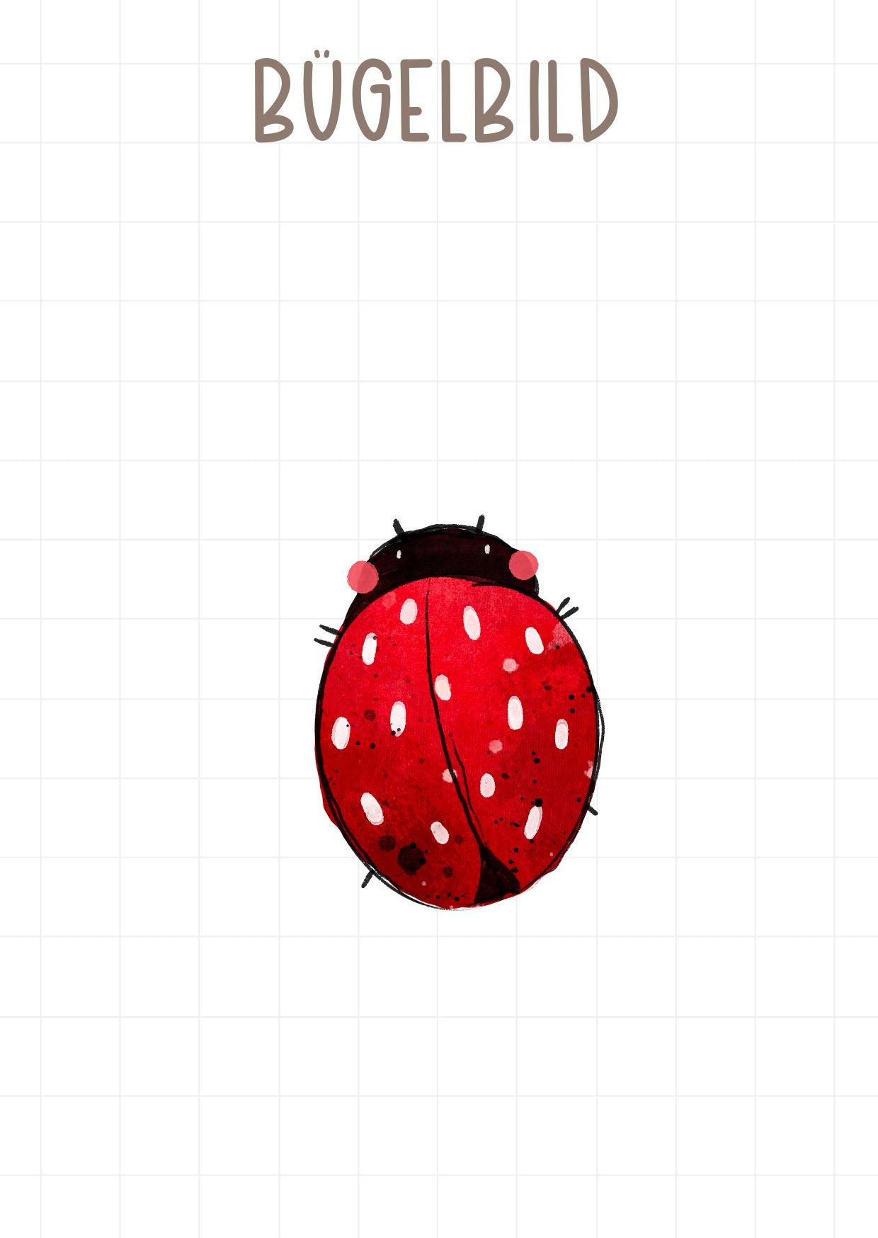 Mini-Bügelbild Glückskrabbler Rot