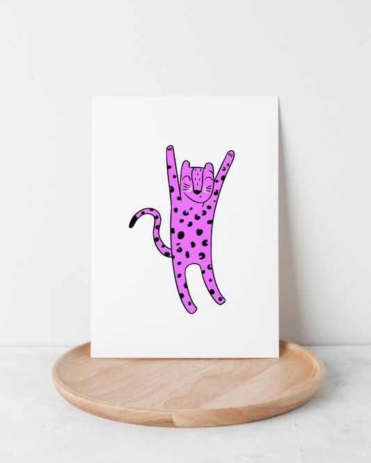 Bügelbild Lila Leo Pink 2