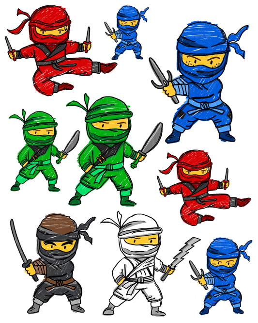 Rub-on Sticker „Ninja"
