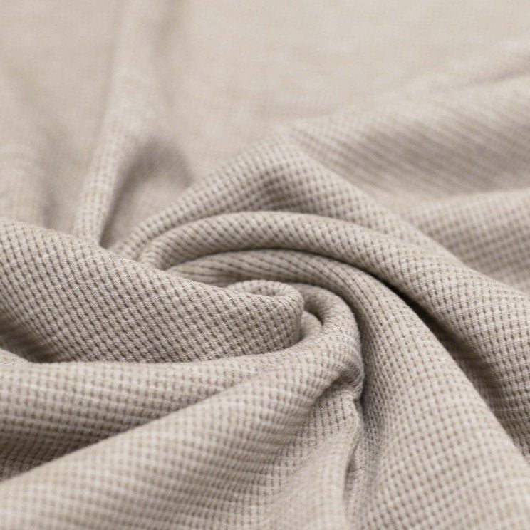 Reststück Waffeljersey Beige meliert 200cm
