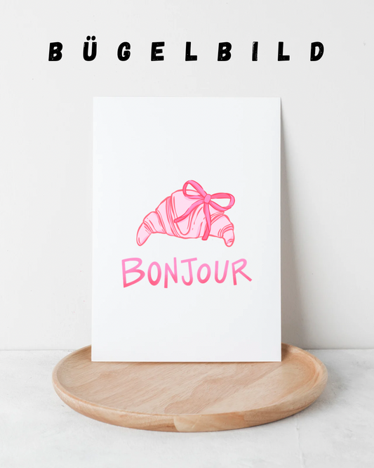 Bügelbild Bonjour - Vorbestellung