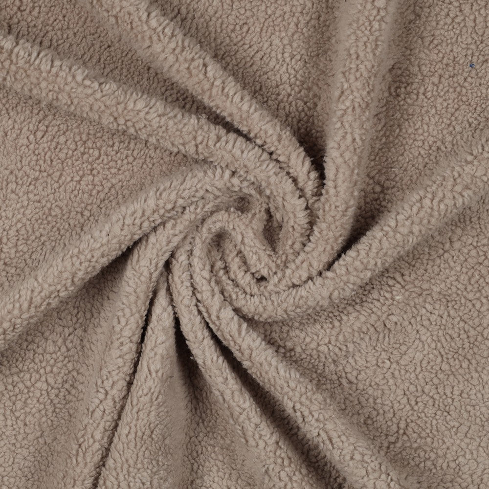 Reststück Baumwoll Teddy Beige 100cm