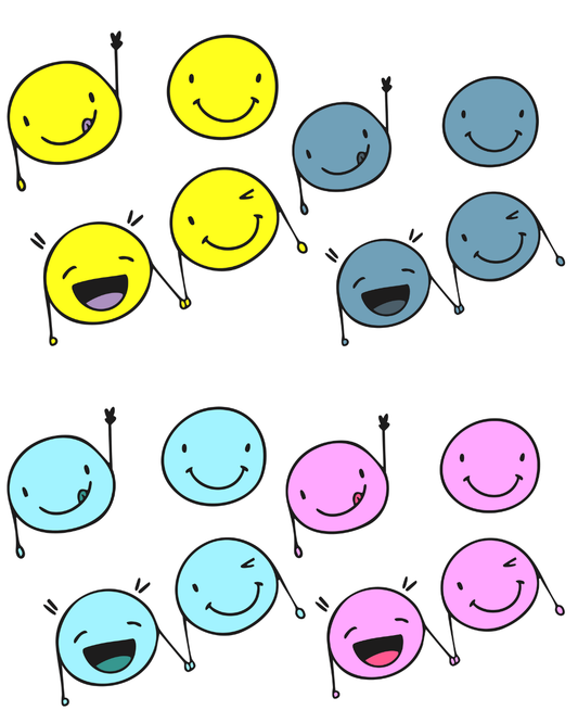 Rub-on Sticker „Happy Smiley"